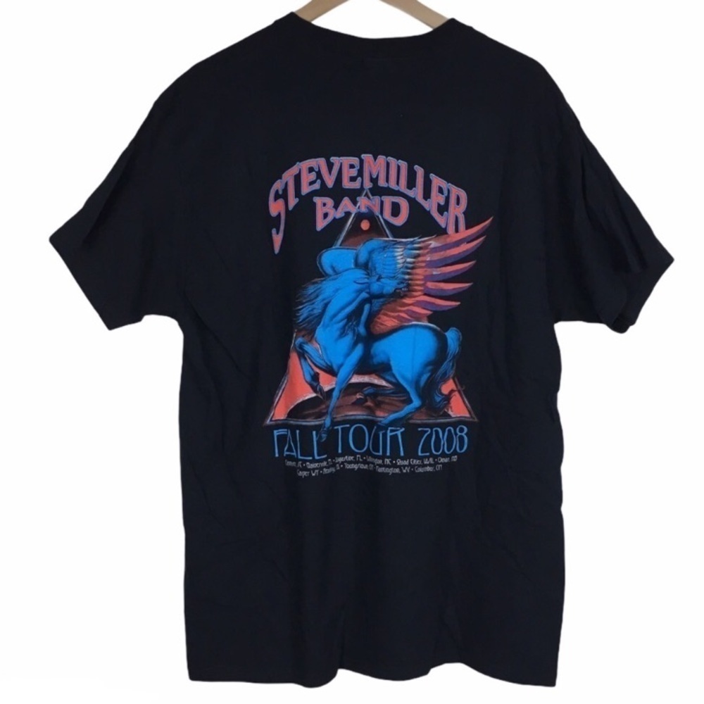STEVE MILLER BAND T Shirt Fall Tour 2008 Pegasus Double Sided Graphic Size XL
